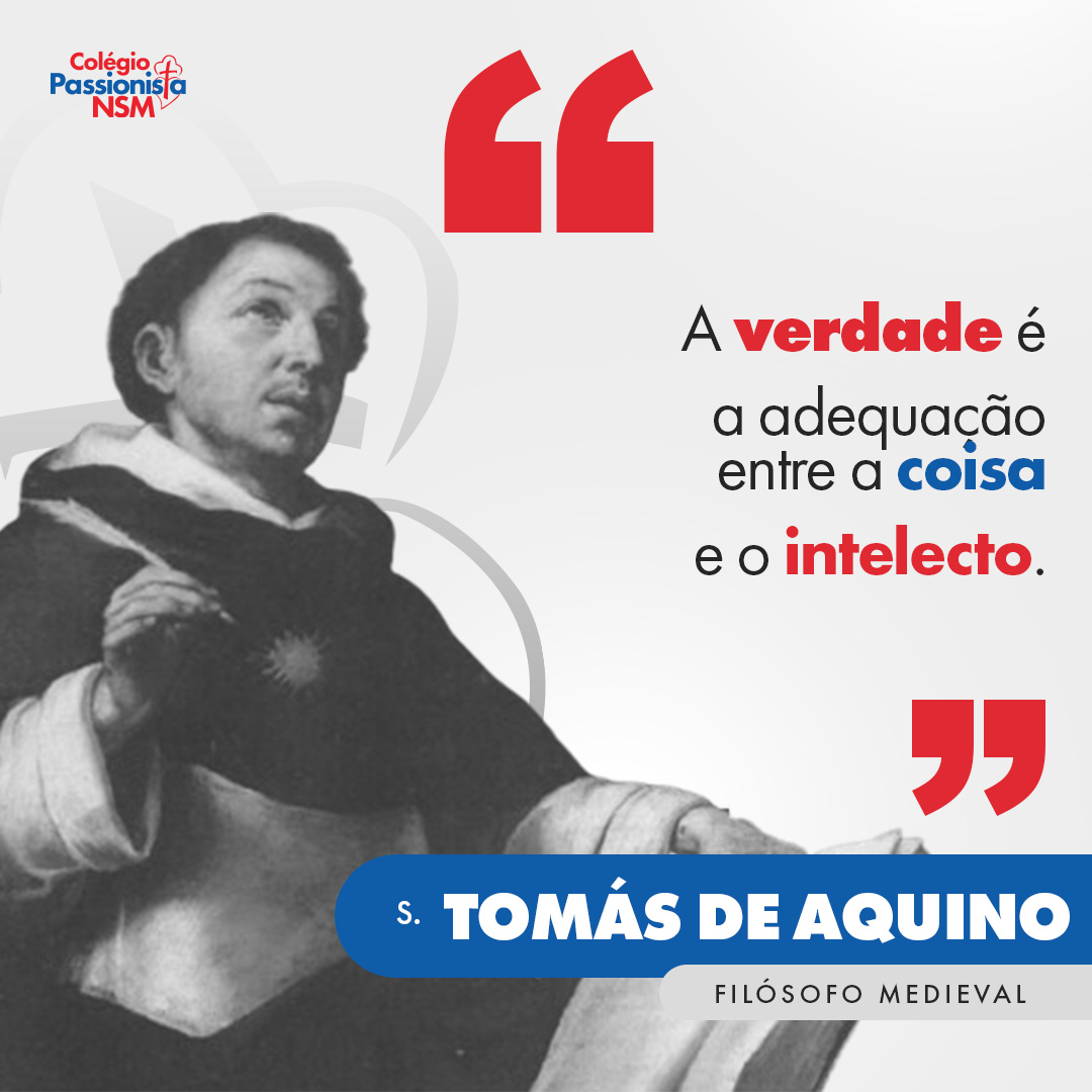 Celebrando os Valores Passionistas com S�o Tom�s de Aquino! - Nossa Senhora Menina Rede Passionista de Educa��o