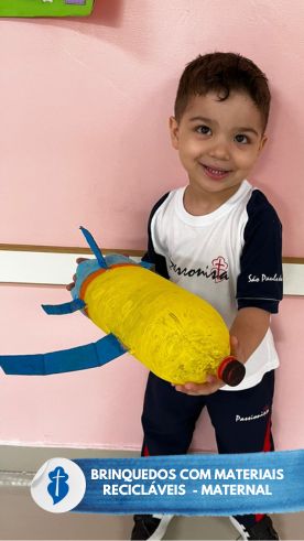 Brinquedos com materiais recicl�veis - Maternal - S�o Paulo da Cruz Rede Passionista de Educa��o