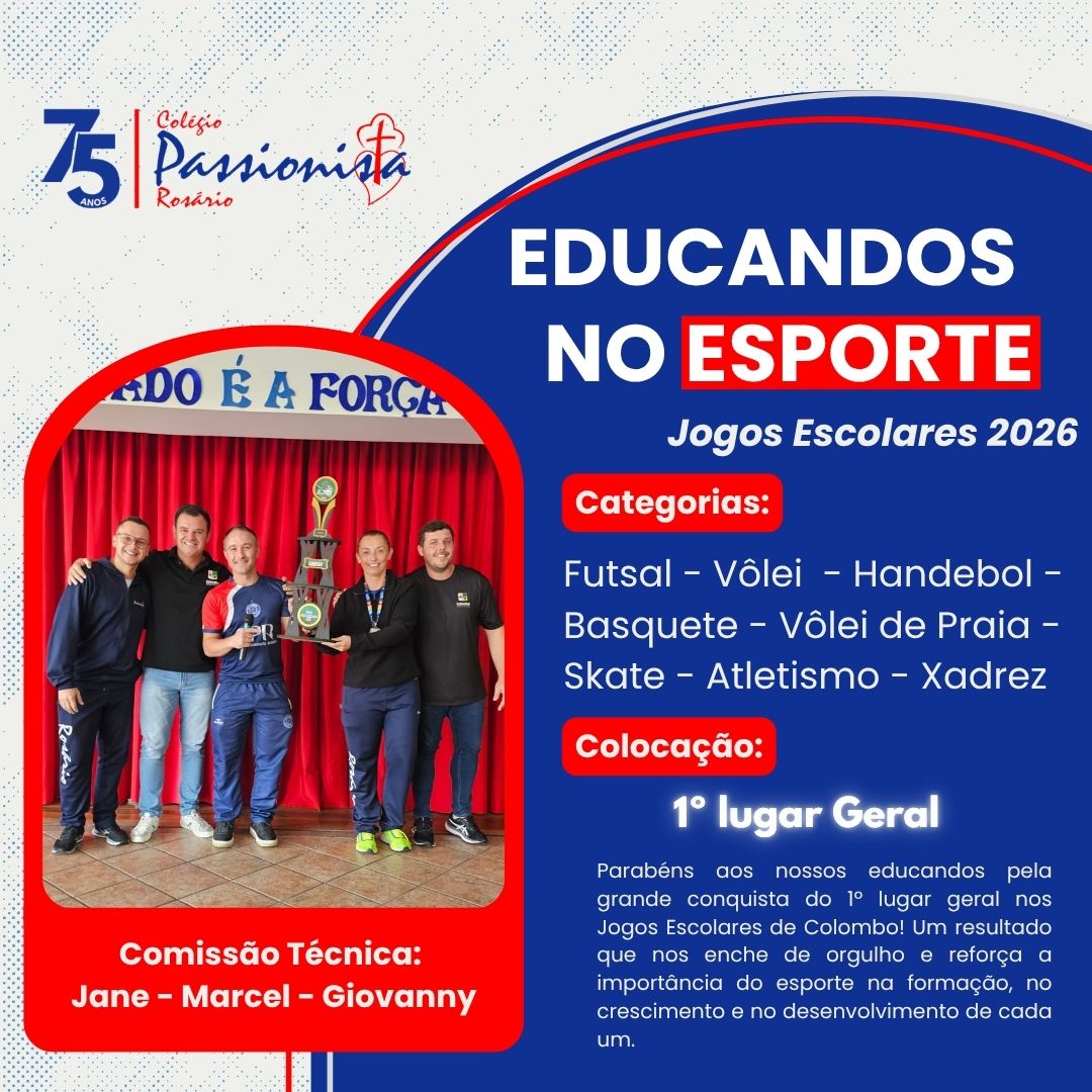 Jogos Escolares de Colombo 2026 - Ros�rio Rede Passionista de Educa��o