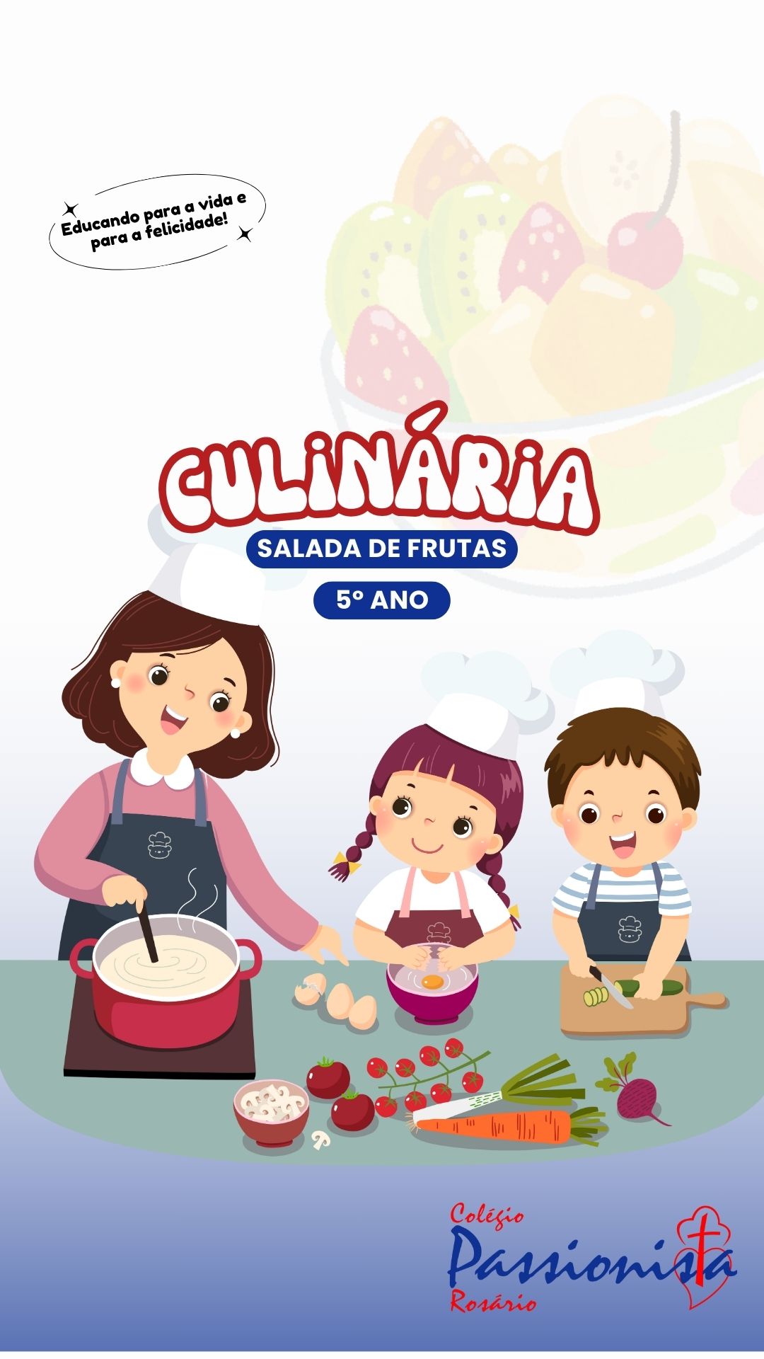 Aula de Culin�ria - 5� ano - Ros�rio Rede Passionista de Educa��o