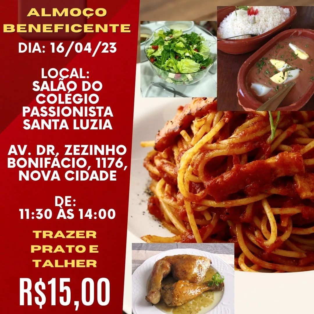 Almo�o Beneficente - Santa Luzia Rede Passionista de Educa��o