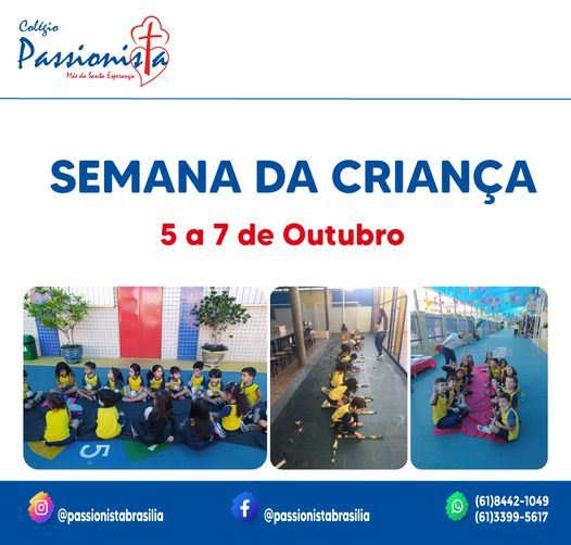 Semana da Crian�a - M�e da Santa Esperan�a Rede Passionista de Educa��o