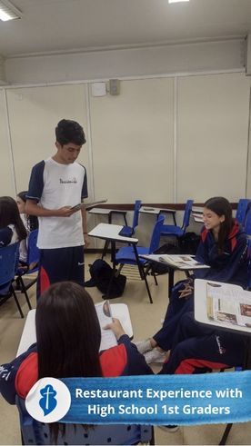 Restaurant Experience with High School 1st�Graders - S�o Paulo da Cruz Rede Passionista de Educa��o