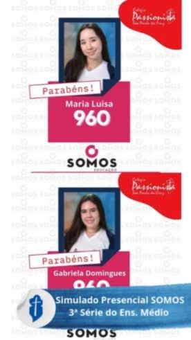 Reda��o Enem - Simulado SOMOS - Presencial - 3� S�rie do Ens. M�dio - S�o Paulo da Cruz Rede Passionista de Educa��o