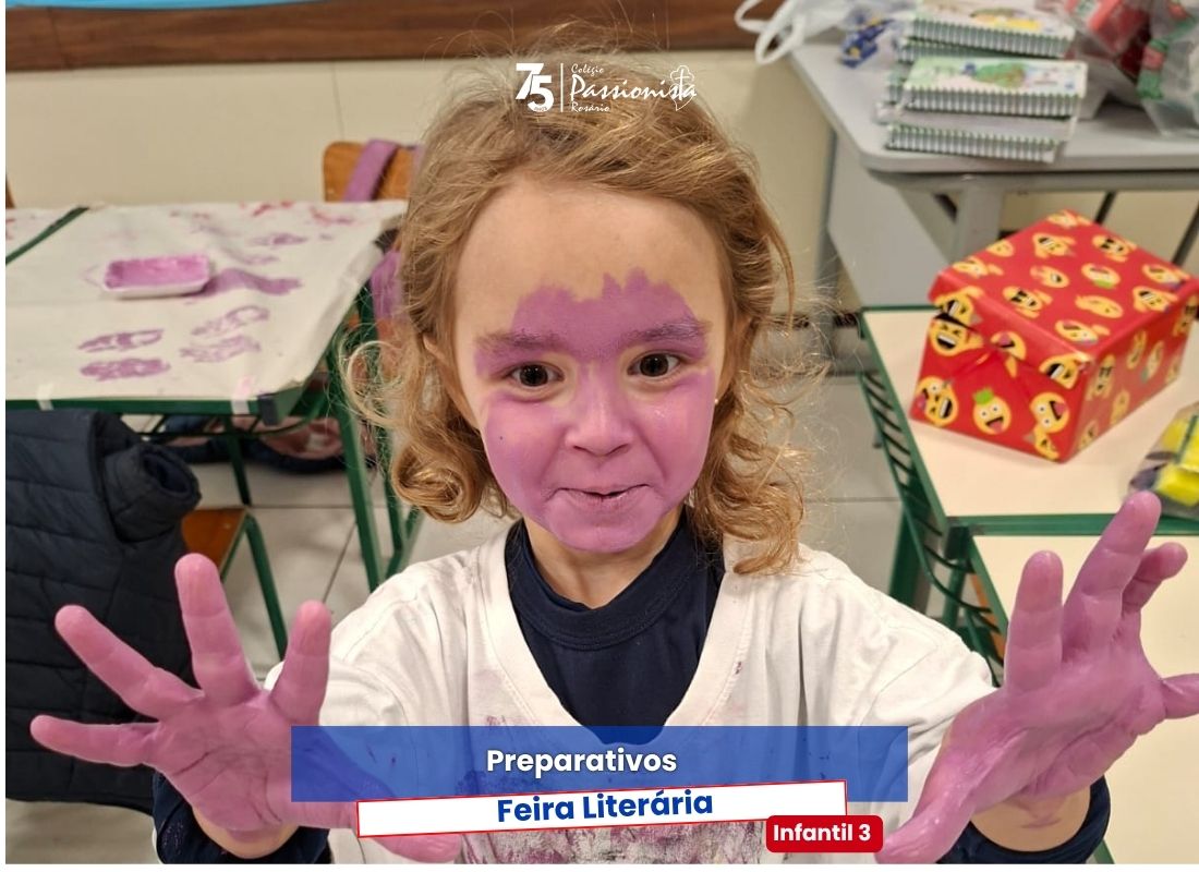 Preparativos para Feira Liter�ria - Infantil 3 - Ros�rio Rede Passionista de Educa��o