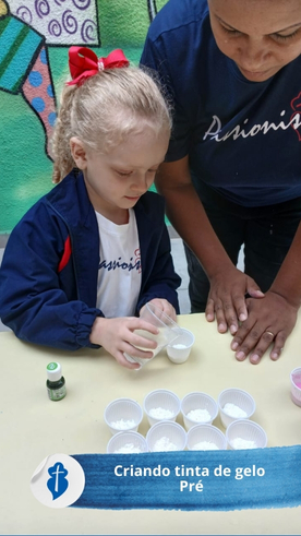 Criando tinta de gelo - Pr� - S�o Paulo da Cruz  Rede Passionista de Educa��o