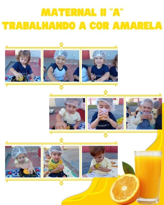 Maternal II A - Trabalhando a cor amarela - S�o Jos� Rede Passionista de Educa��o