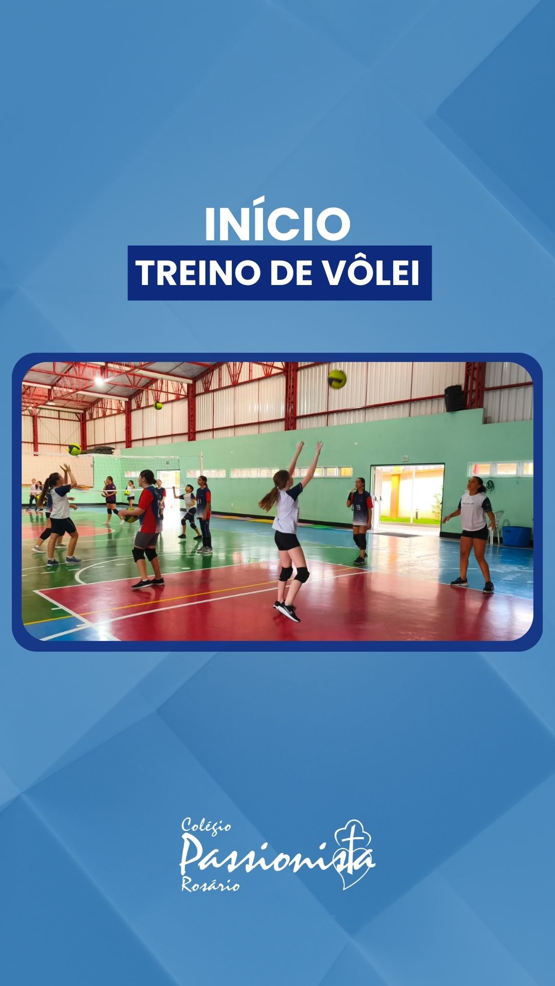 In�cio do Curso Extra de V�lei - Ros�rio Rede Passionista de Educa��o